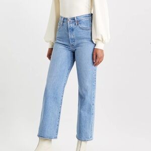 Levi’s Ribcage Straight Ankle Women’s Jeans in Tango Gossip (Light Blue), Sz 24